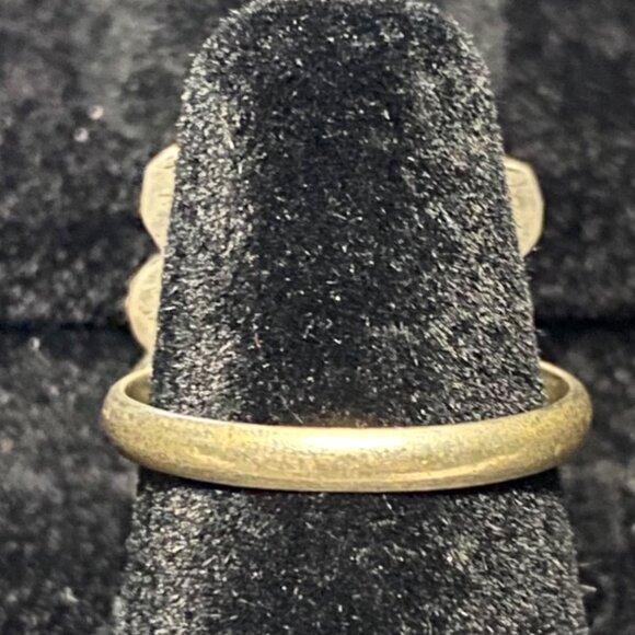 Vintage Sterling Silver Ring With Faceted Square Amethyst Gemstone Size 4.75 - Picture 3 of 9